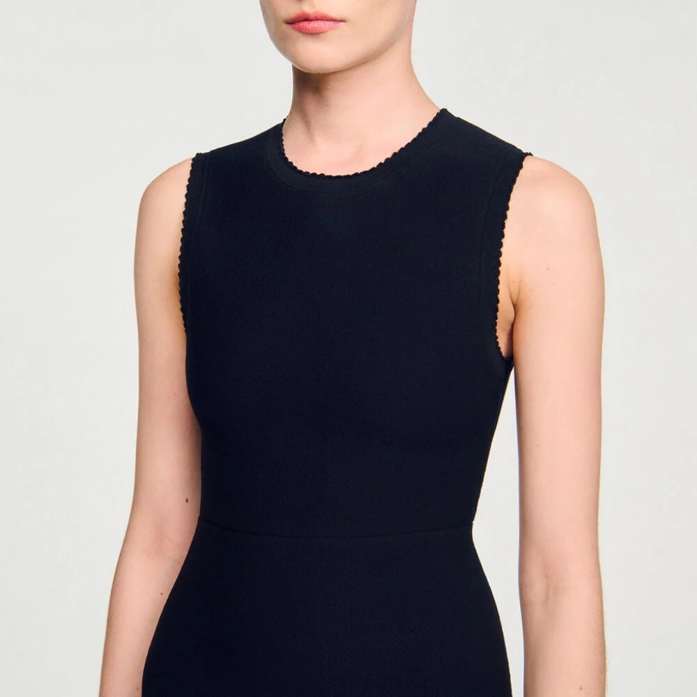 Sandro Two-tone mini knit dress - Picture 2 of 13